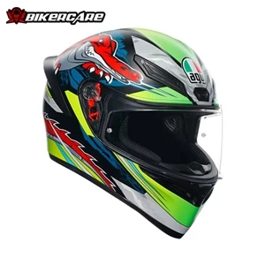 MŨ FULLFACE AGV K1 S - DUNDEE MATT LIME/RED - 2024