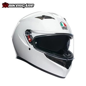 MŨ FULLFACE AGV K3 - MONO SETA WHITE - 2024