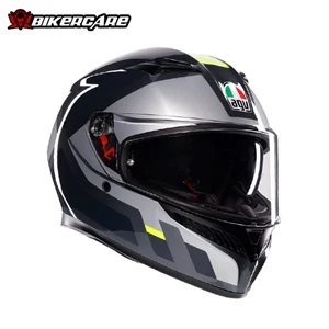 MŨ FULLFACE AGV K3 - SHADE GREY/YELLOW FLUO - 2024