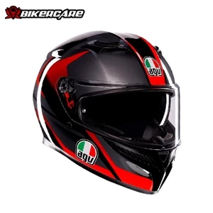 MŨ FULLFACE AGV K3 - STRIGA BLACK/GREY/RED - 2024