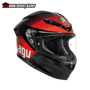 MŨ FULLFACE AGV K6 S - FISION BLACK/RED - 2024